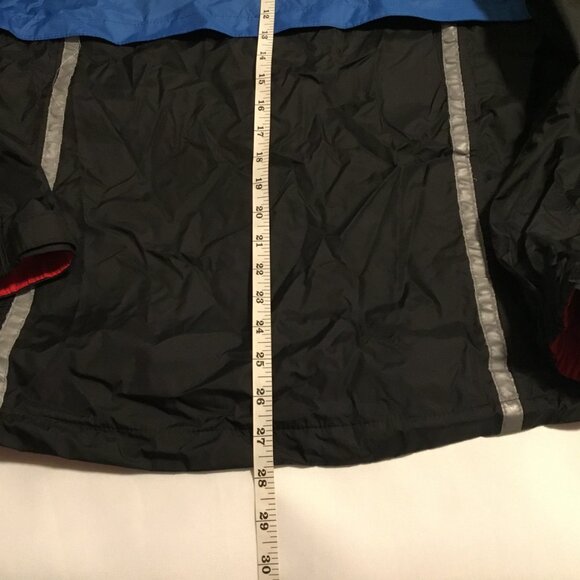 Domino's Gear Jacket Men's Medium Hooded Windbreaker Reflective Pizza Delivery - Picture 10 of 11